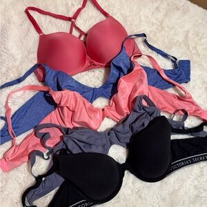 Victoria's Secret Bra Collection - Pink, Blue, Black, Gray 34D